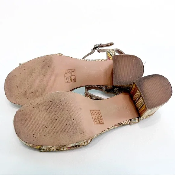 urban outfitters | sienna rattan raffia platform sandal heels 9 - Picture 10 of 13